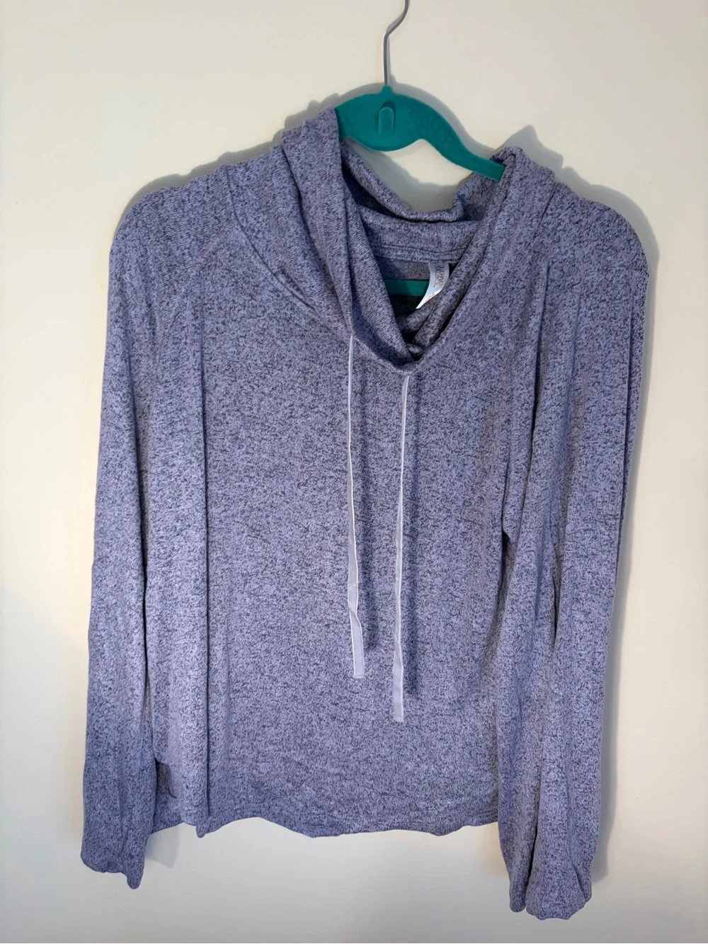 Soft Cowl Neck Pullover Sweater - Heather Lavender sleep wear loungewear size xl
